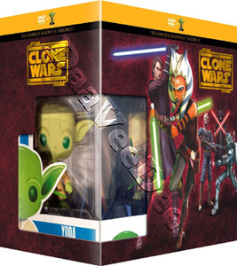 Star Wars: The Clone Wars (Complete Seasons 1-5) - 22-DVD Box Set & Yoda FUNKO Figurine (DVD)